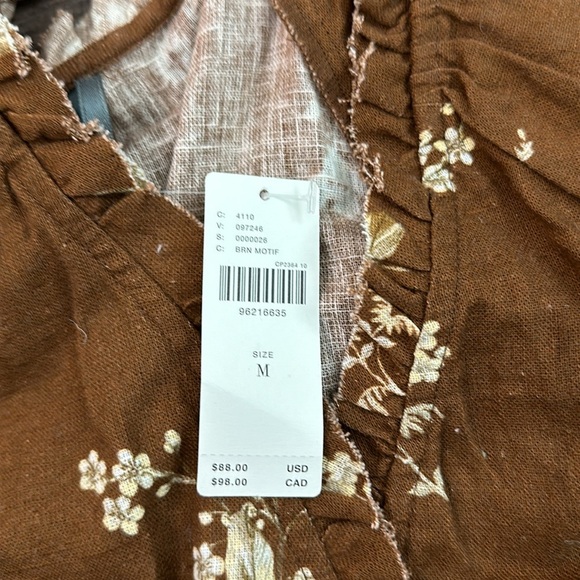 NWT! By Anthropologie Basque-Waist Linen Mini Skirt & Matching Top 🟢 - Picture 9 of 9